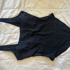 Everlane The Square-Neck One-Piece Black Swim Suit Size L Women